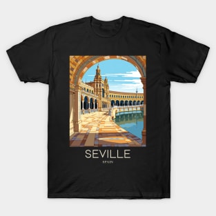 A Pop Art Travel Print of Seville - Spain T-Shirt